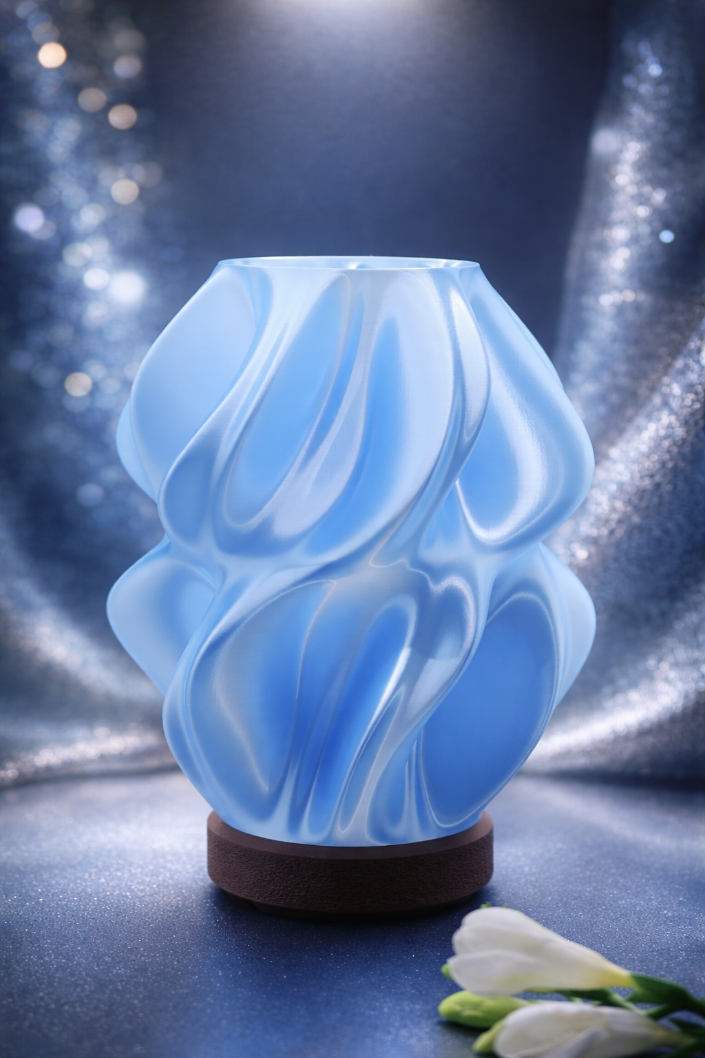 Silk Glow Lamp - Sky Blue