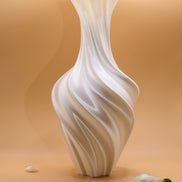 Silk Wave Vase - White