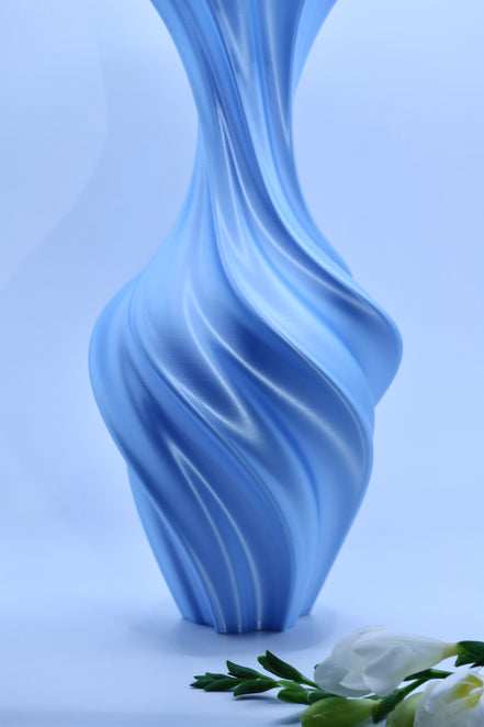 Silk Wave Vase - Blue