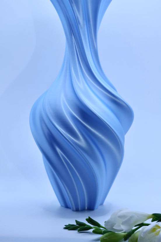 Silk Wave Vase - Blue