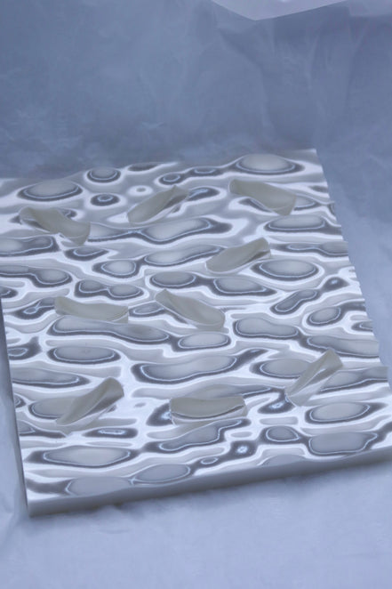 Ripple Jewelry Tray - Grooved version - White