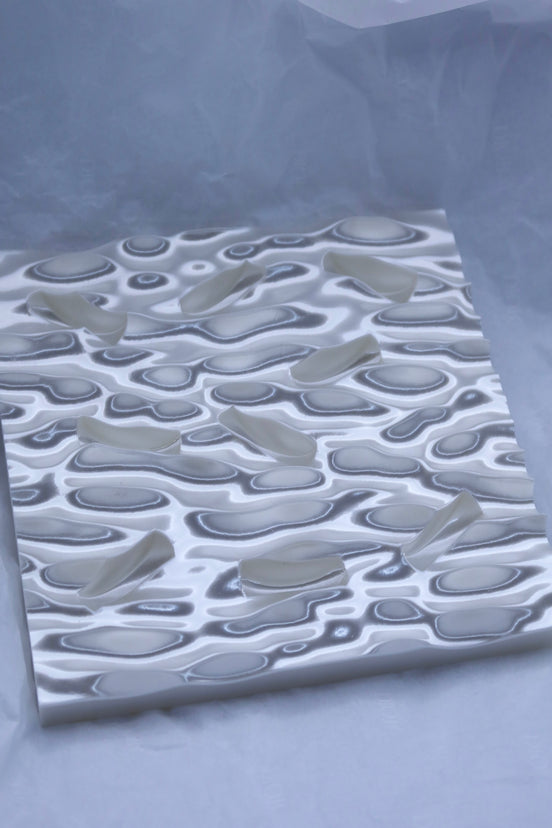 Ripple Jewelry Tray - Grooved version - White