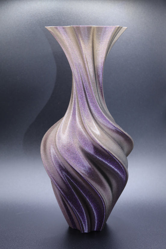 Silk Wave Vase - Matte Purple
