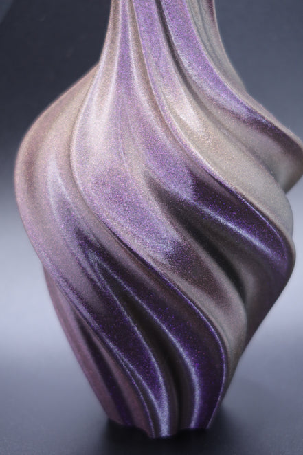 Silk Wave Vase - Matte Purple