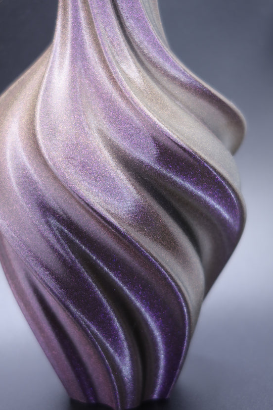 Silk Wave Vase - Matte Purple