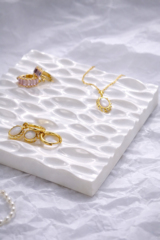 Ripple Jewelry Tray - White
